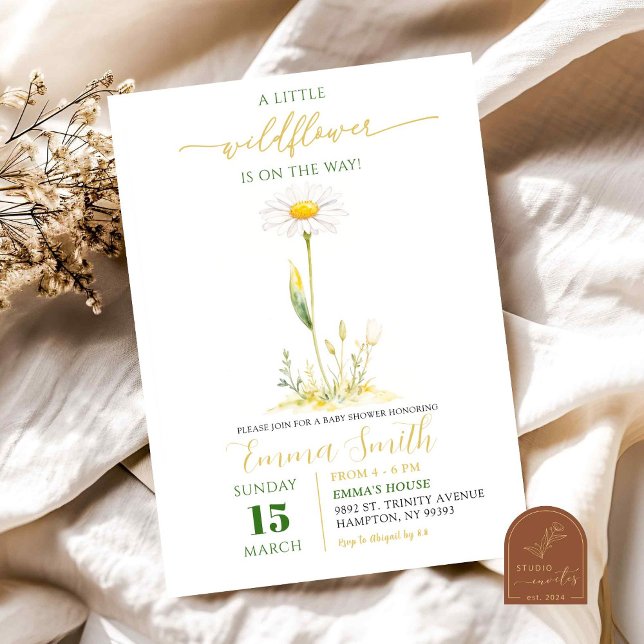 Little Wildflower Baby Shower Invitation (Creator Uploaded)