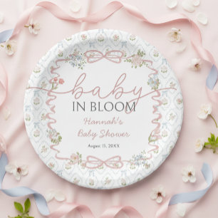 Little Wildflower Baby Shower  Paper Plate