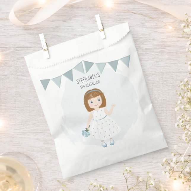 Little Wildflower Birthday  Favour Bags (Clipped)