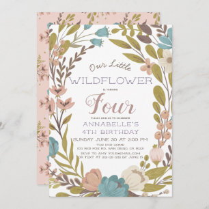 Little Wildflower Birthday Invitation