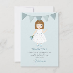 Little Wildflower Birthday Thank You Invitation