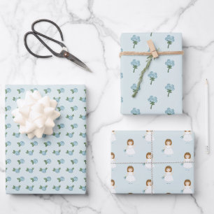 Little Wildflower Birthday Wrapping Paper Sheet