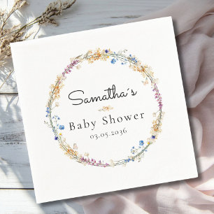 Little Wildflower Boho Dream - Baby Shower Napkin