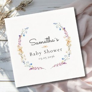 Little Wildflower Boho Dream - Baby Shower Napkin