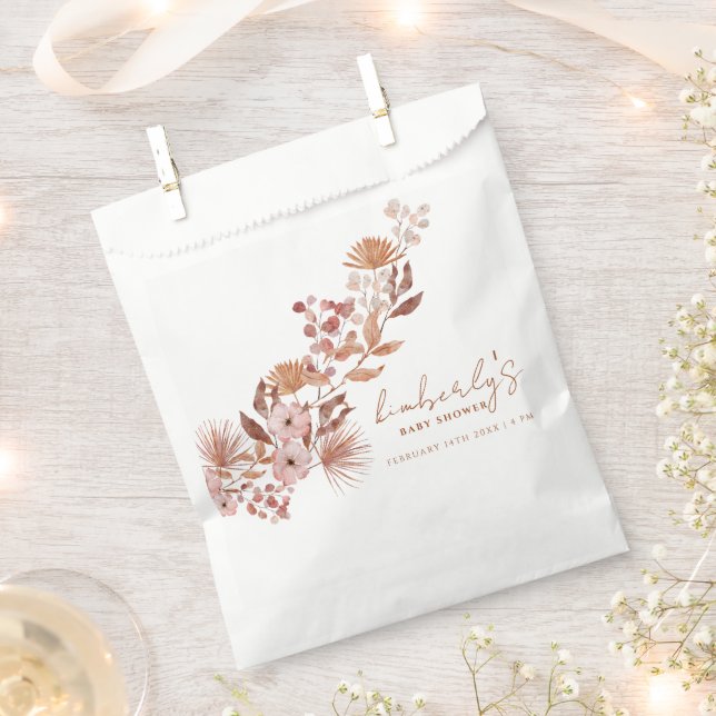 Little Wildflower Boho | Fall Baby Shower Favour Bags (Clipped)