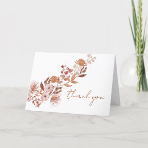 Little Wildflower Boho Fall Baby Shower Thank You Card