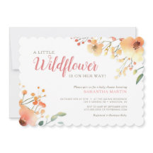 little wildflower boho watercolor baby shower