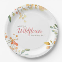 little wildflower boho watercolor baby shower