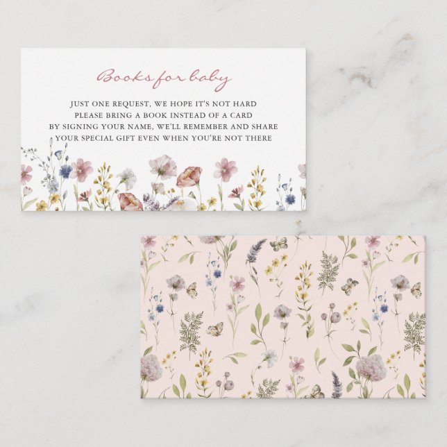 Little Wildflower | Book Request Enclosure Card (Front/Back)