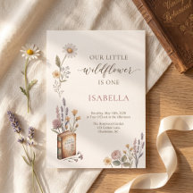 Little Wildflower Botanical Girl First Birthday