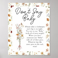 Little Wildflower CreamBaby Shower Don't say Baby 