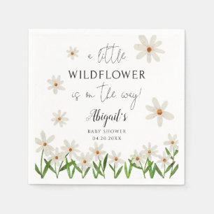 Little Wildflower Daisy Baby Shower Napkin
