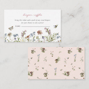 Little Wildflower Diaper Raffle Enclosure Card