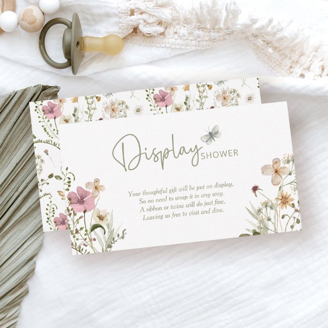 Little Wildflower Display Baby Shower Enclosure Card (Creator Uploaded)