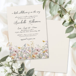 Little Wildflower Floral Baby Shower Invitation