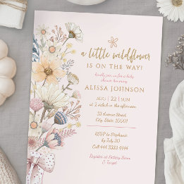 Little Wildflower Floral Baby Shower Invitation