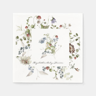 Little Wildflower Floral Baby Shower Napkins