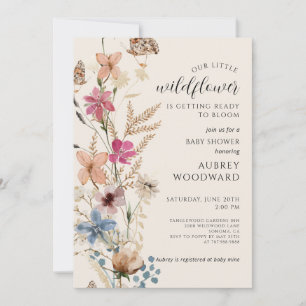 Little Wildflower Gender Neutral Baby Shower Invitation