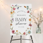 Little Wildflower Girl Baby Shower Welcome Sign