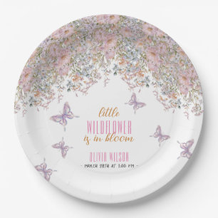 Little wildflower is in bloom baby shower #2 paper plate