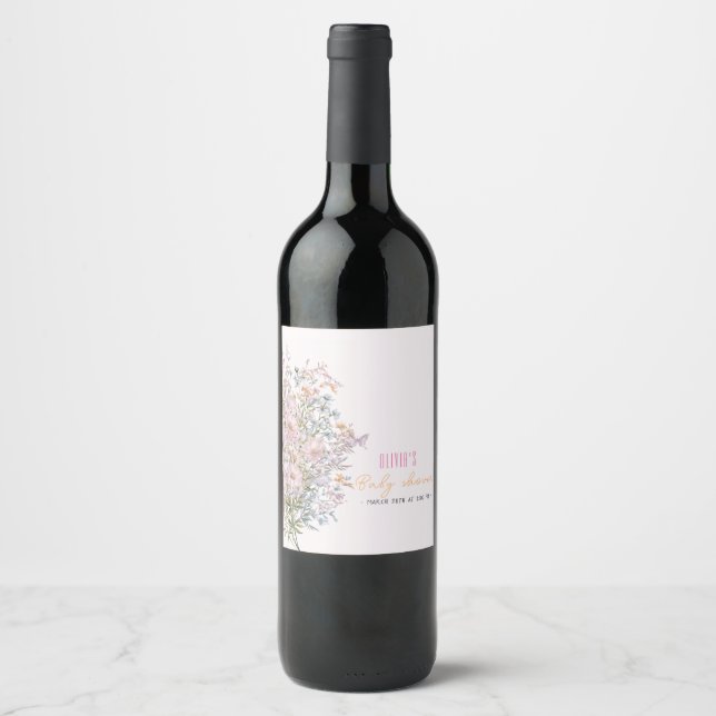 Little wildflower is in bloom  wine label (Front)