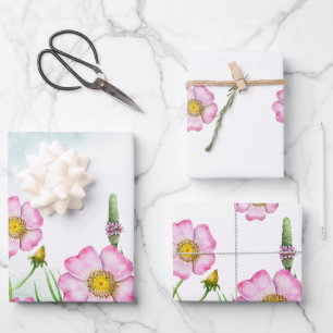 Little Wildflower Is On The Way Baby Shower Wrappi Wrapping Paper Sheet