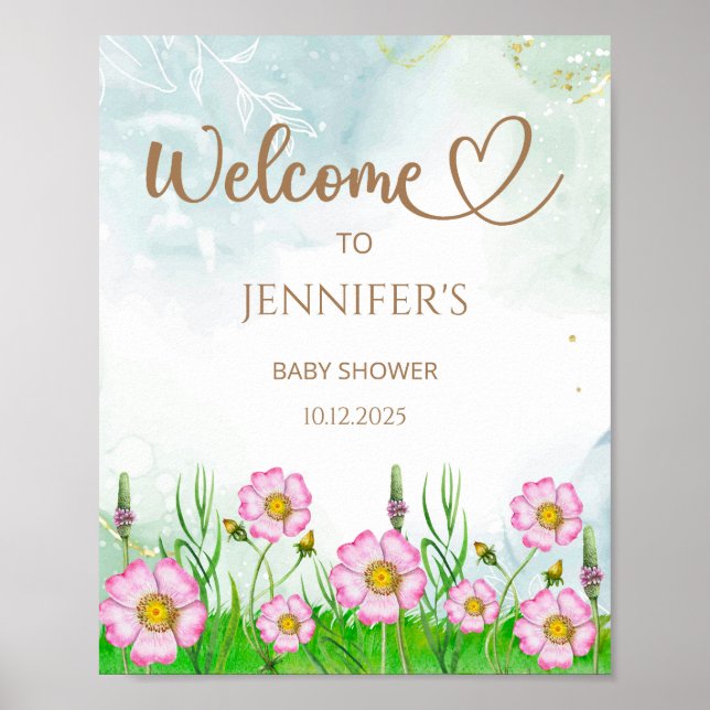 Little Wildflower Is On The Way welcome poster (Front)