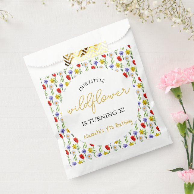 Little Wildflower Kids Birthday Favour Bags (Sealed)