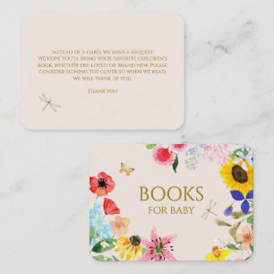 Little wildflower mama to Bee Baby Shower Books  Enclosure Card