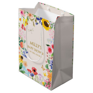 Little wildflower mama to Bee Baby Shower Medium Gift Bag