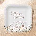 Little Wildflower on the Way Baby Shower Paper Plate<br><div class="desc">Celebrate the imminent arrival of a little one with our "Little Wildflower on the Way" Baby Shower Paper Plates. Adorned with a charming wildflower design, these plates bring a touch of nature's beauty to your joyous occasion. The delicate illustrations create an enchanting atmosphere, perfect for welcoming the newest member of...</div>