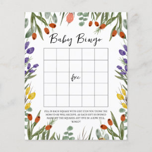 Little Wildflower On The Way Fall Baby Bingo