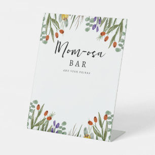 Little Wildflower On The Way Fall Mum-osa Bar Pedestal Sign