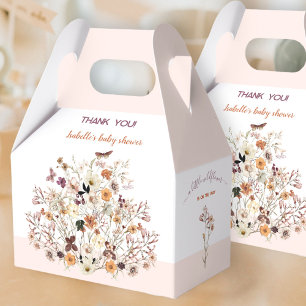 Little Wildflower Pink Floral Girl Baby Shower  Favour Box