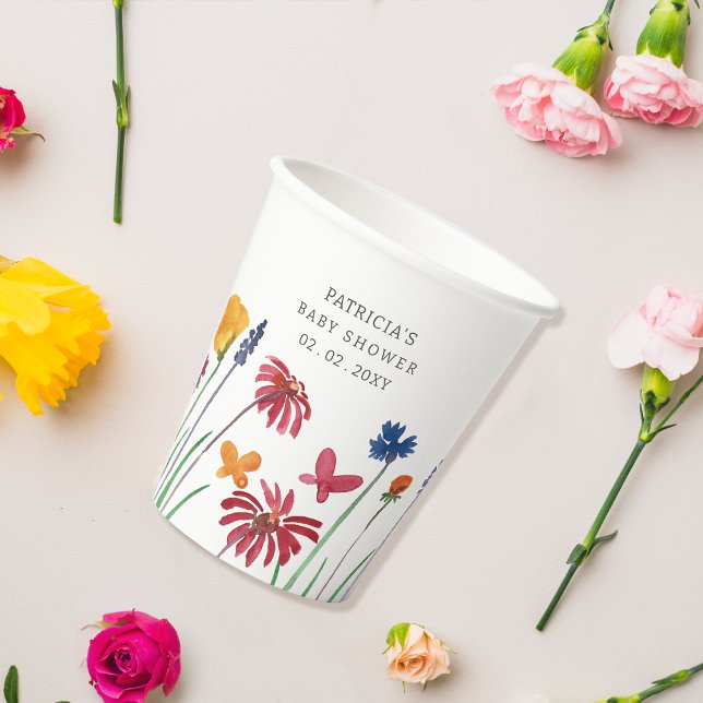 Little Wildflower Pretty Baby Girl Baby Shower Paper Cups (Little Wildflower Pretty Baby Girl Baby Shower Paper Cups)