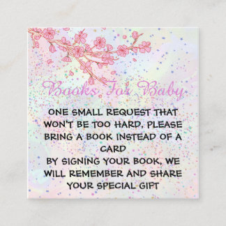 Little Wildflower Soft Pink Girl Baby Shower Enclosure Card