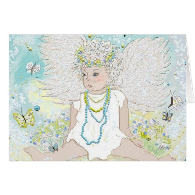 'Little Winged Bling' Card (Front Horizontal)