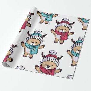 Little Winter Fawns Wrapping Paper