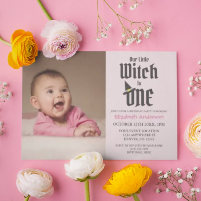 Little Witch 1st Birthday Invitation (Creator Uploaded)