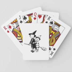 Little Witch And Clown Playing Cards