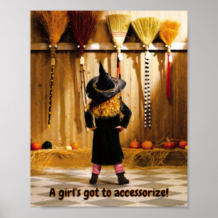 Little Witch Choosing A Broom Poster