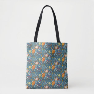 LITTLE WITCH & DOLL HALLOWEEN SHOULDER TOTE BAG