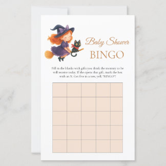 Little Witch Girl Baby Shower Gift Bingo Game