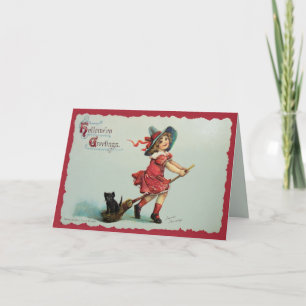 Little Witch Girl Card