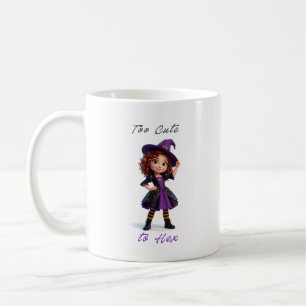Little Witch Girl Spells and Sparkles Halloween Coffee Mug