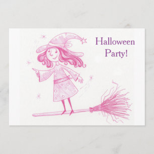 Little WITCH Halloween Party Invite