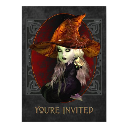 Little Witch Halloween Party X-Large Invitation