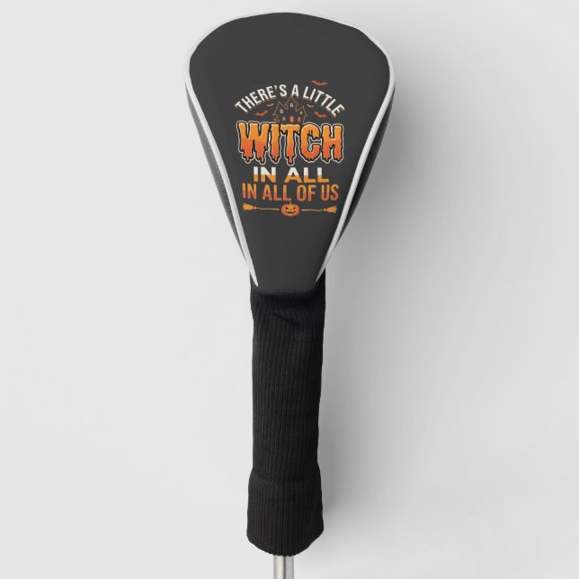 Little Witch Halloween Witch Typography Design_1 Golf Head Cover (Front)