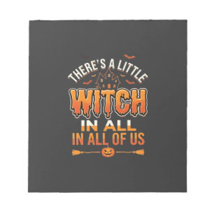 Little Witch Halloween Witch Typography Design_1 Notepad
