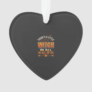 Little Witch Halloween Witch Typography Design_1 Ornament